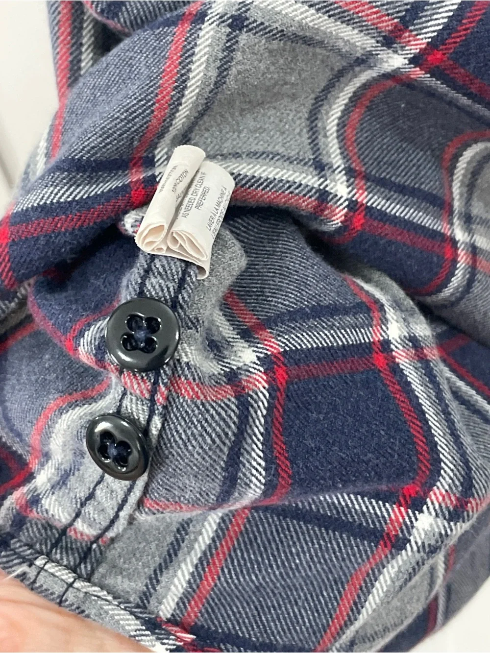 J. Crew Men's Navy, Gray & Red Plaid Button-Down Shirt